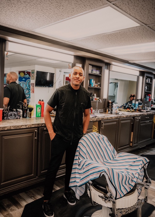 Jose, barber at Don Oscar's Barbershop