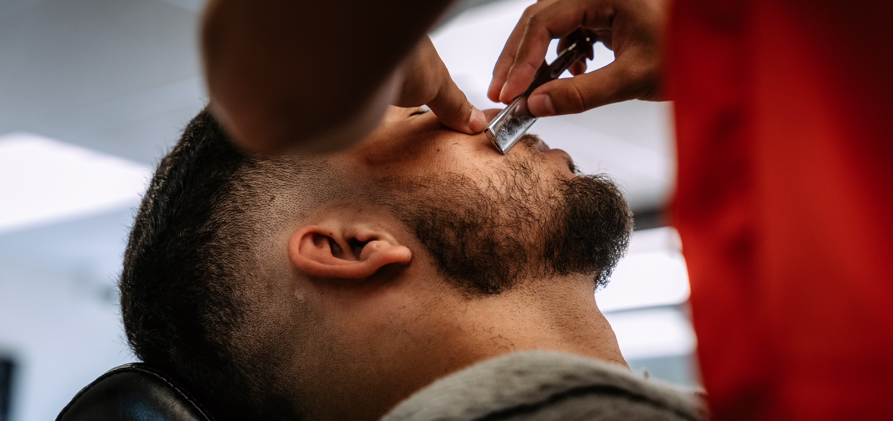 Cutting a beard